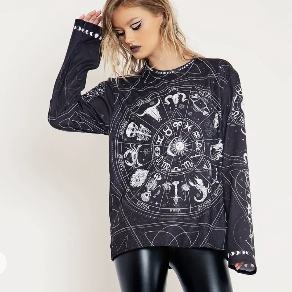Blackmilk Star Signs Oversize Long Sleeve BFT (Size XS) NWT